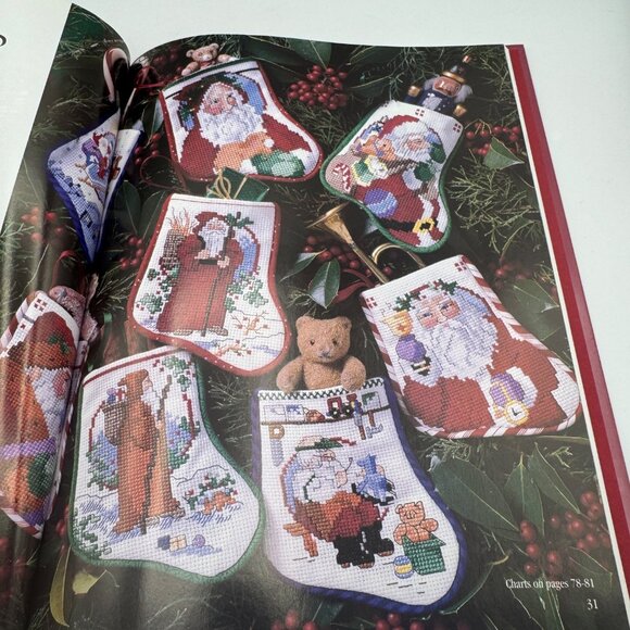 Leisure Arts The Stockings Were Hung Cross-Stitch Patterns Christmas Holiday - Picture 4 of 6